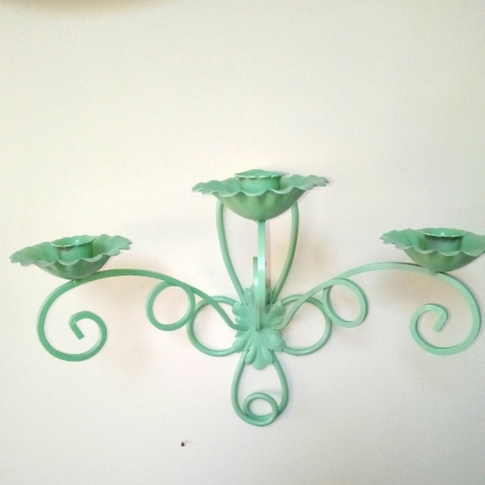 Vintage, beautiful medal candlelabra, that has been repainted.